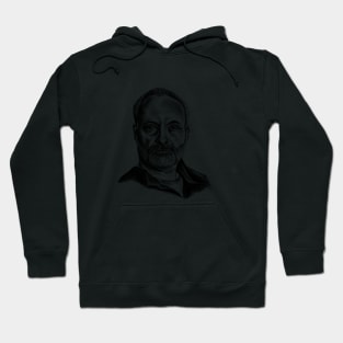 Kim Bodnia black and white ink drawing Hoodie